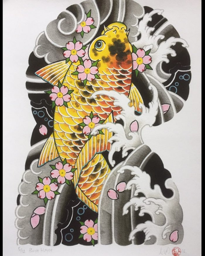 Тату в азиатском стиле