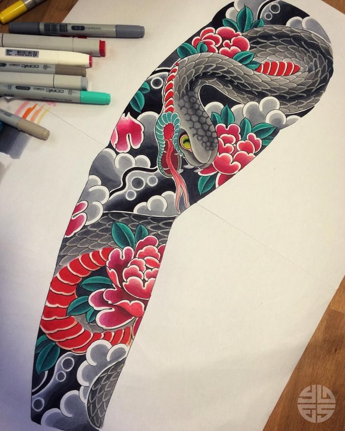 Тату в демонском стиле