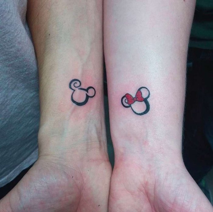 Парные тату для влюбленных