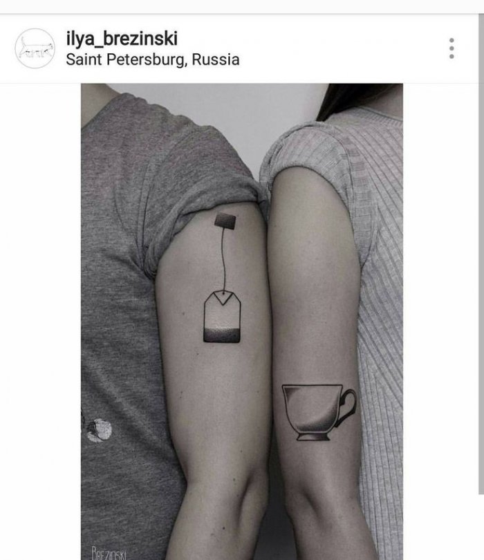 Необычные парные тату
