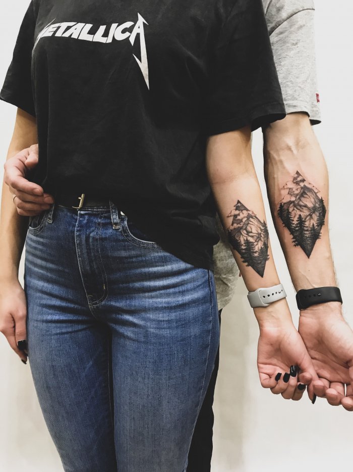 Двойные тату для влюбленных