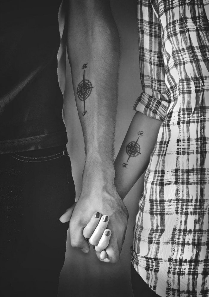 Парные тату для влюбленных