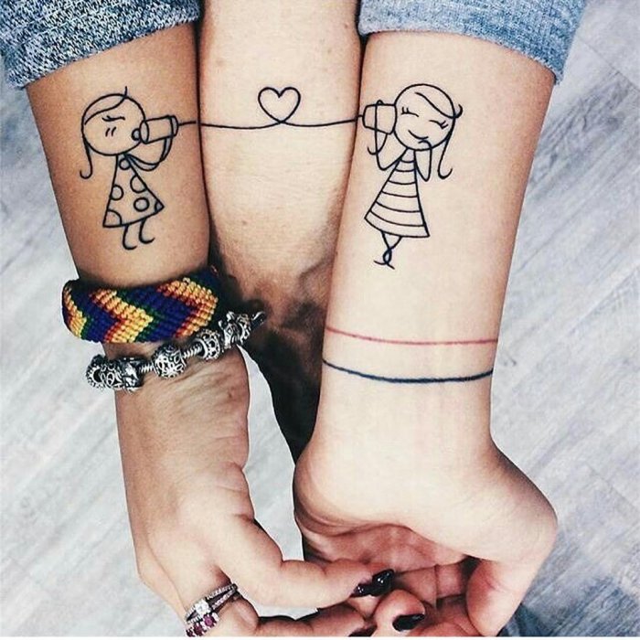 Парные тату эскизы