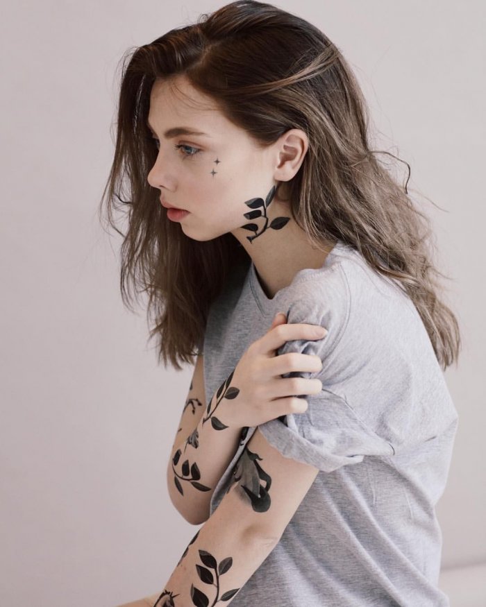 Красивые переводные тату цветы