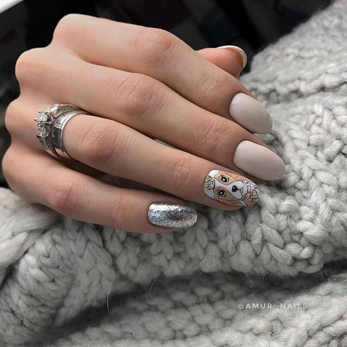 Новогодние ногти 2021
