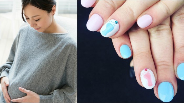 Аист на ногтях