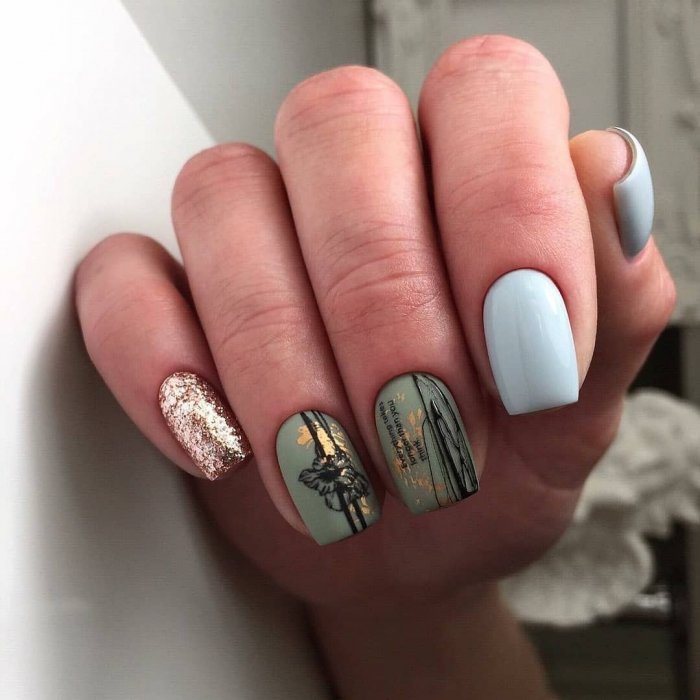 Праздничный маникюр на день рождения