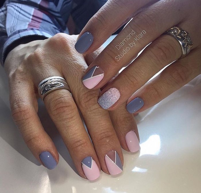 Маникюр на короткие ногти на день рождения