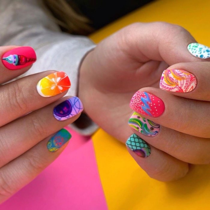 Ногти на день учителя