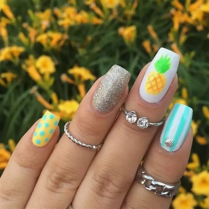 Маникюр на короткие детские ногти