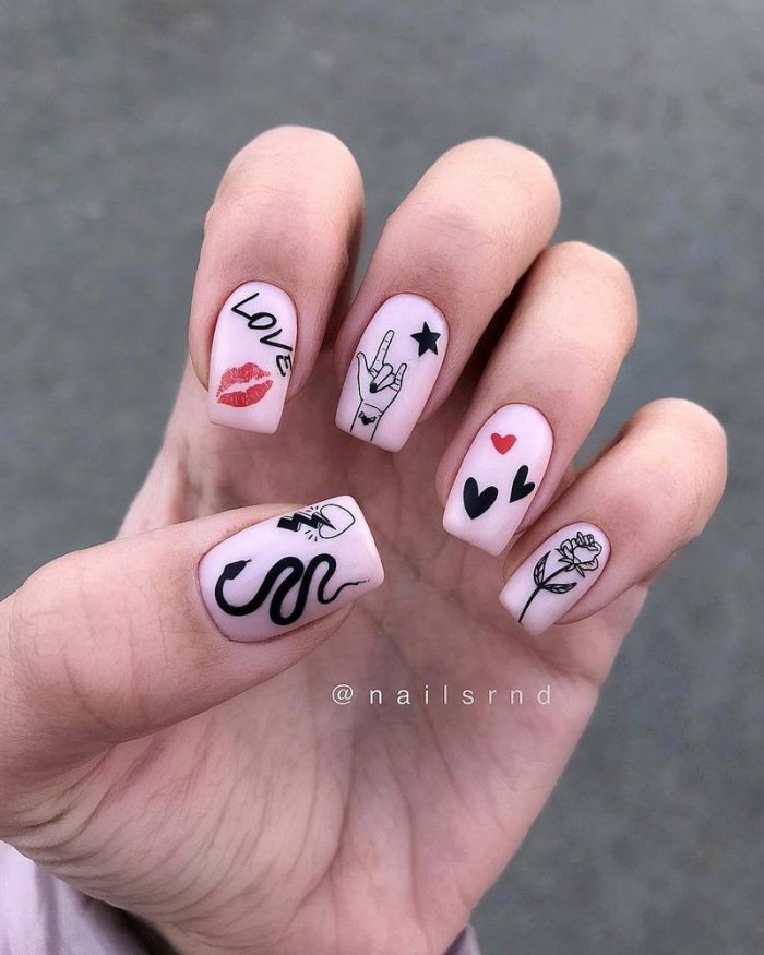 Маникюр ко Дню влюбленных 2020 нюд