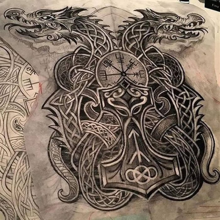 скандинавские татуировки эскизы
