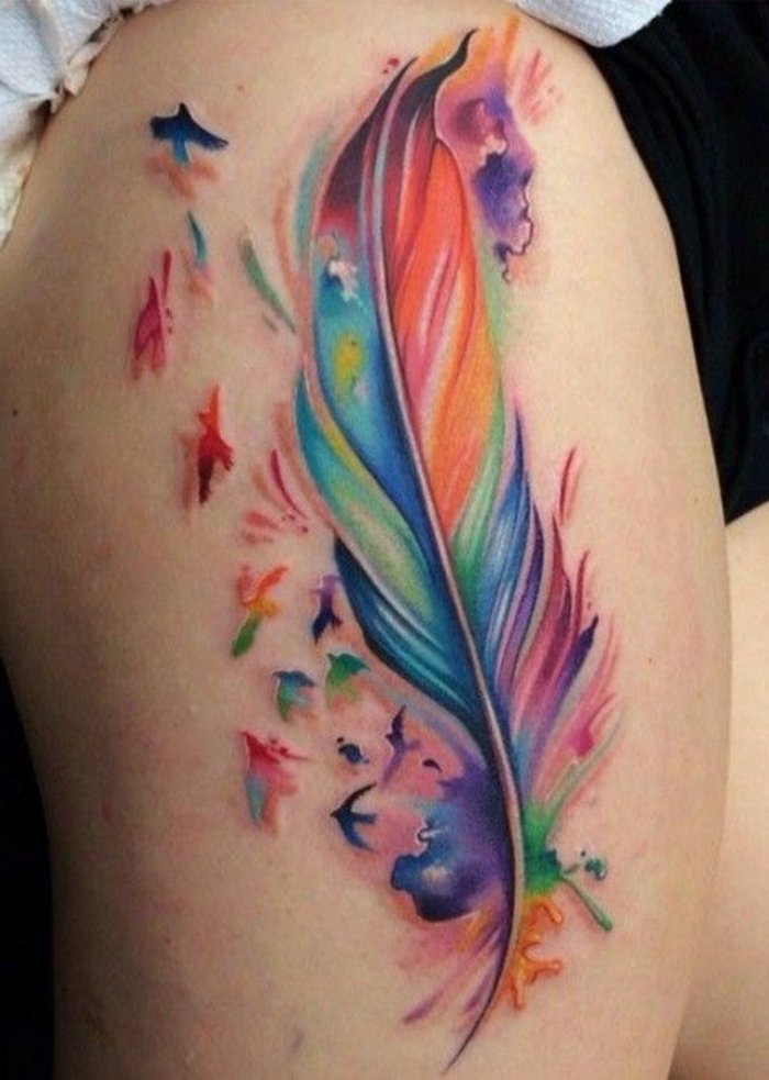 татуировка перо