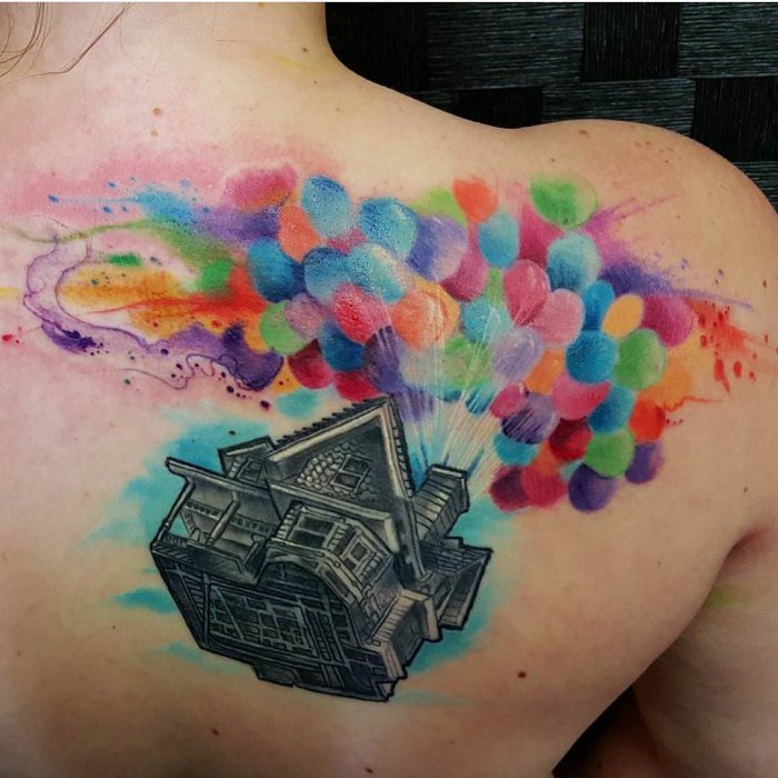тату акварель