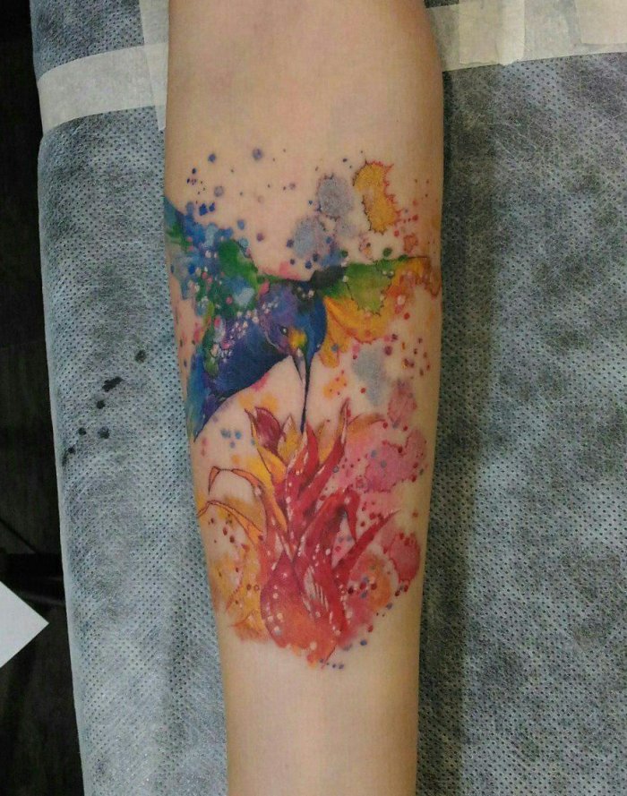акварельные татуировки