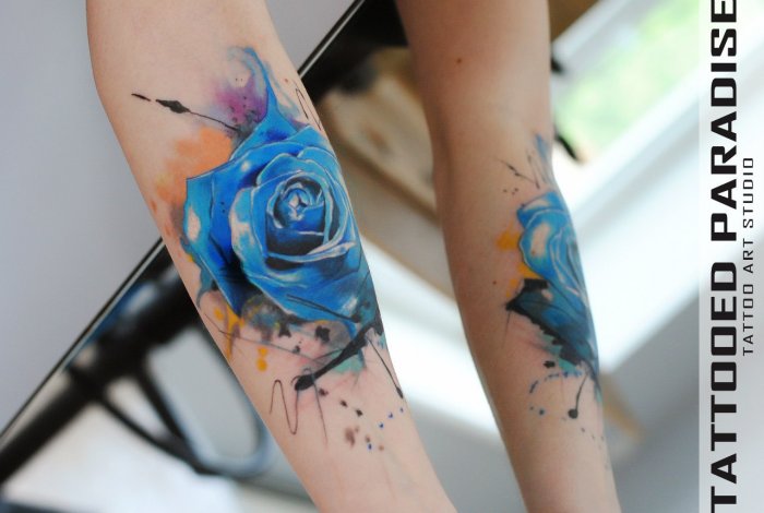акварельные татуировки