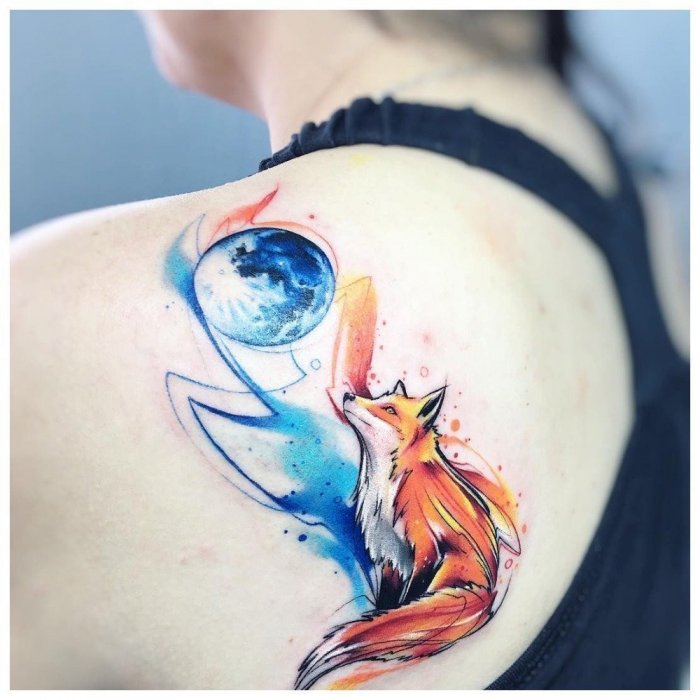 акварельные татуировки