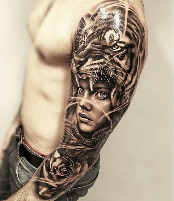 тату для мужчин на плече