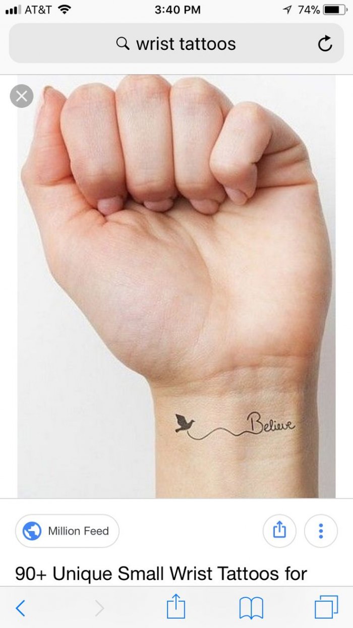 татуировки на запястье маленькие
