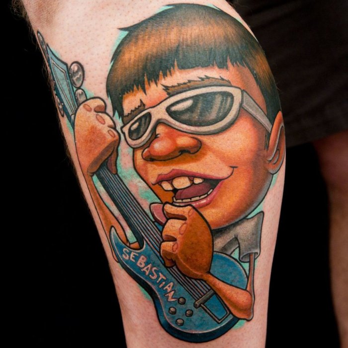 татуировки в стиле нью скул