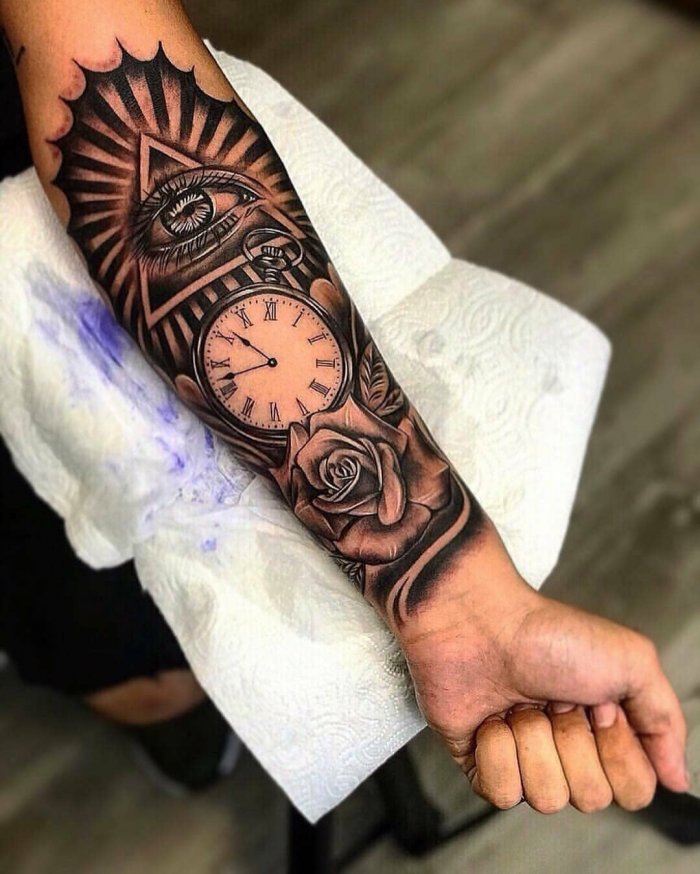 тату для мужчин на предплечье