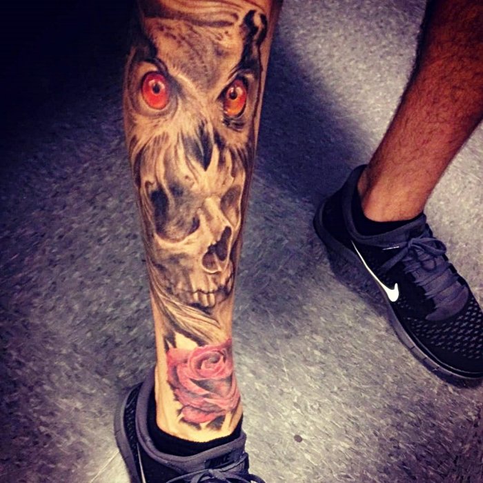 тату на голени