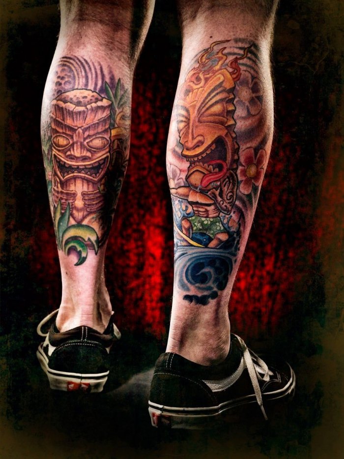 татуировки на голени