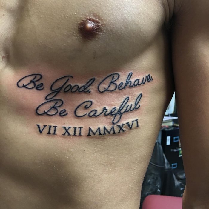 надписи на ребрах мужские