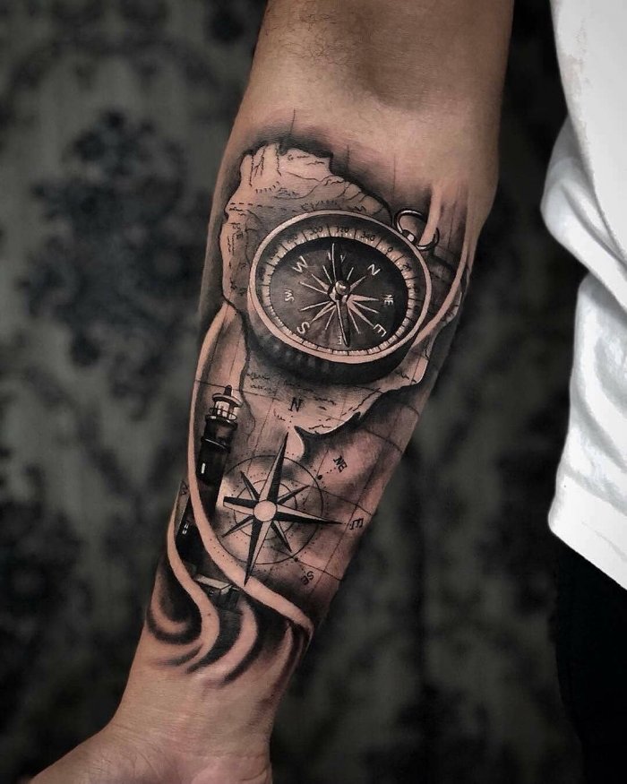 тату компаса
