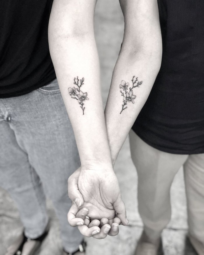 парные татухи для подруг