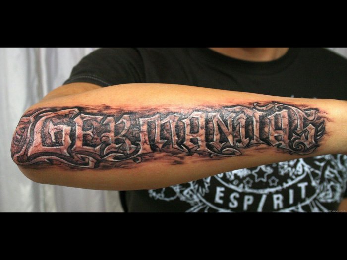 тату на предплечье