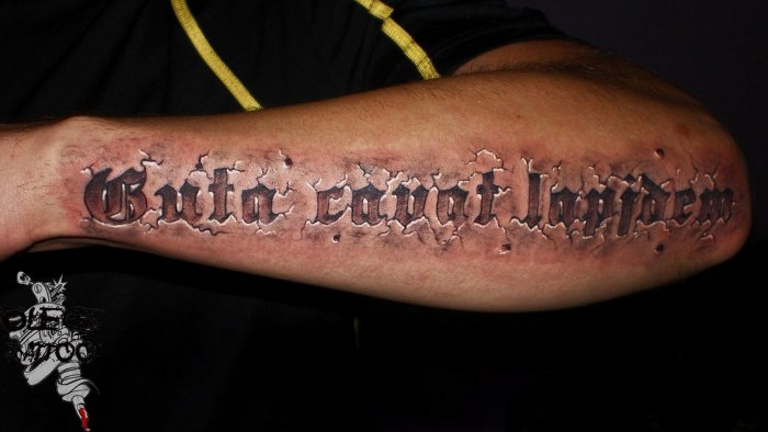 тату надписи для мужчин