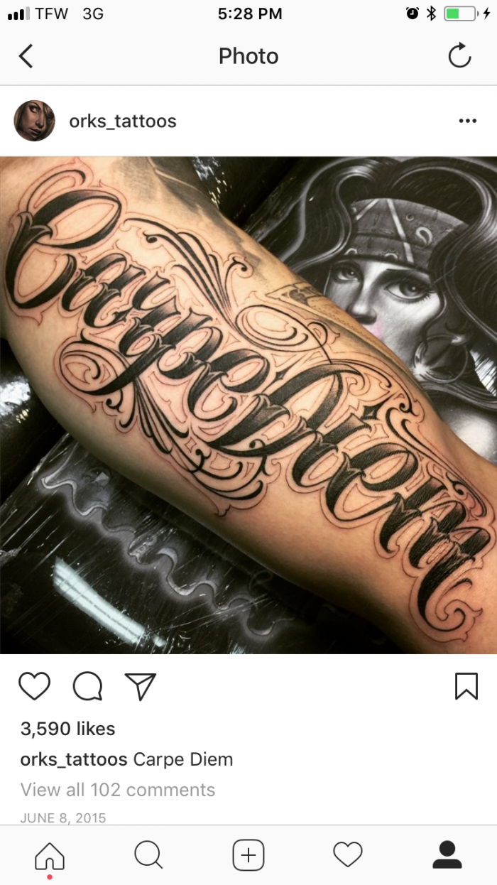 надписи в стиле чикано тату