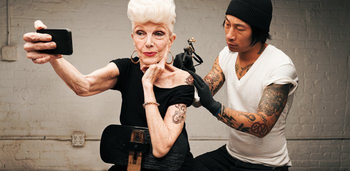 татуированные люди в старости