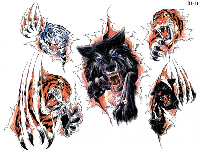 татуировка волк