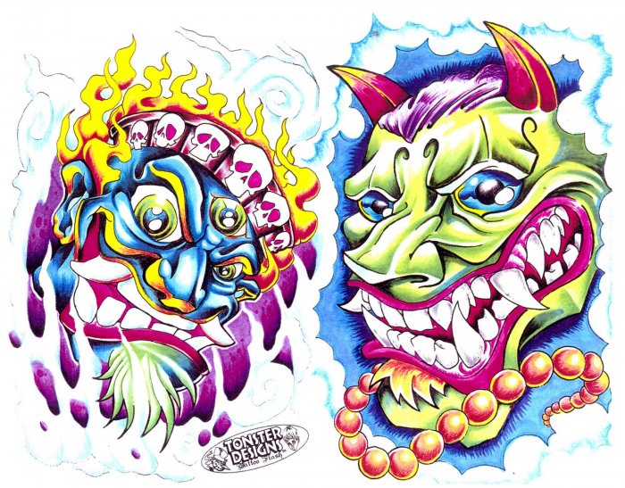 тату эскизы цветные