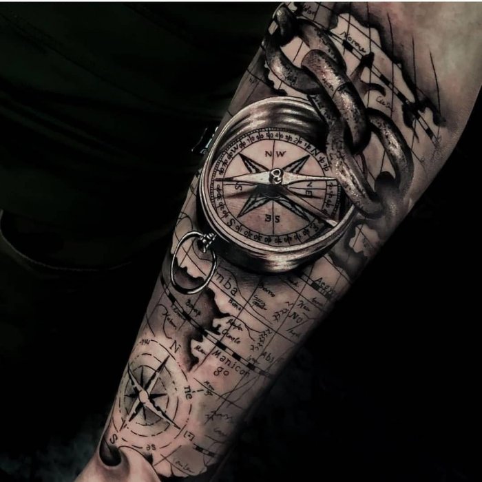 мужская татуировка на предплечье