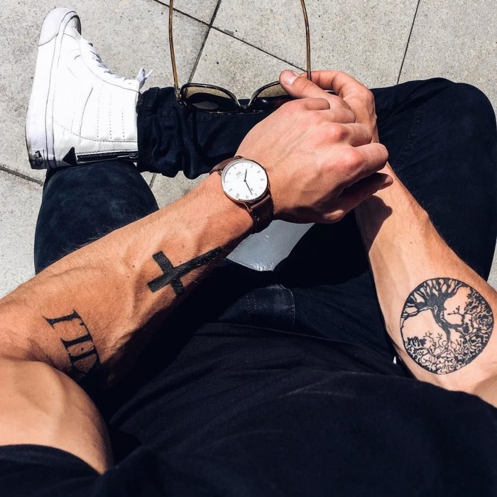 мужские татуировки на предплечье