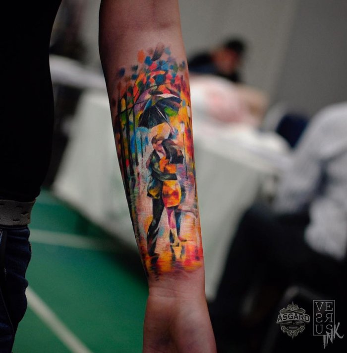 цветное тату