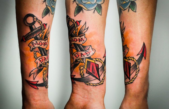 татуировки в стиле олд скул