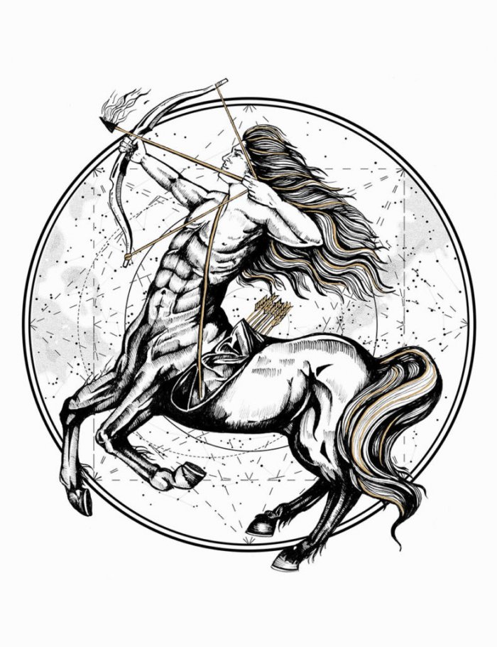 татуировка стрелец