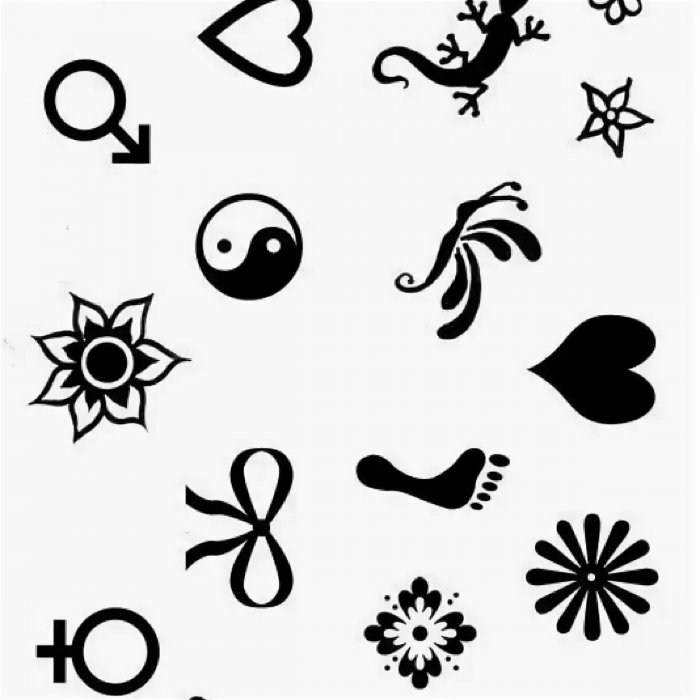 маленькие несложные татуировки