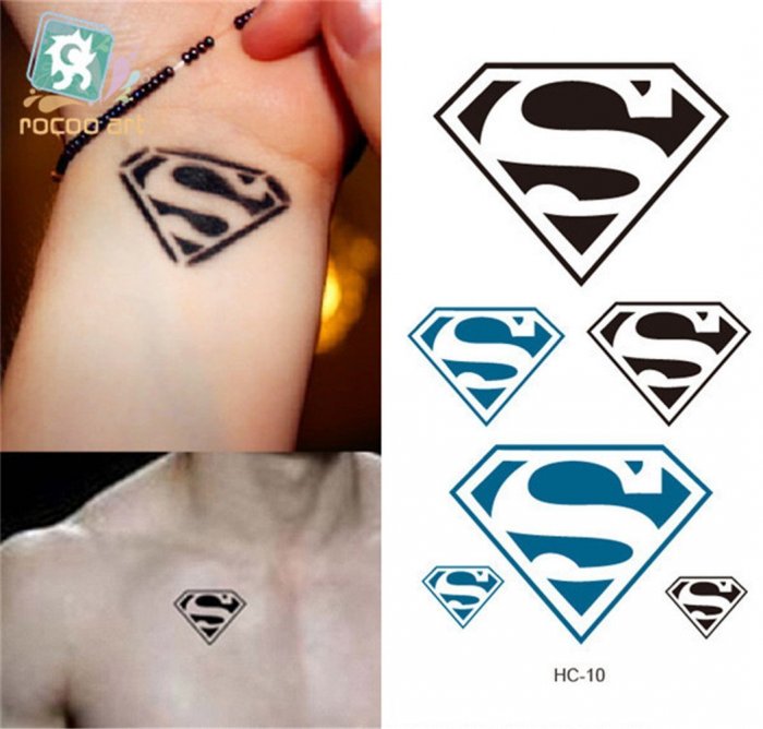 тату значок супермена