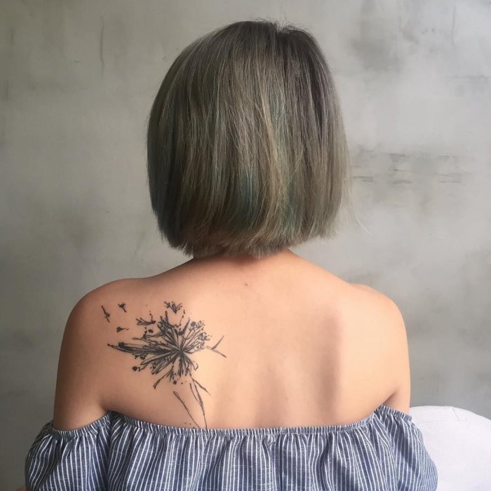 тату на лопатке для девушек