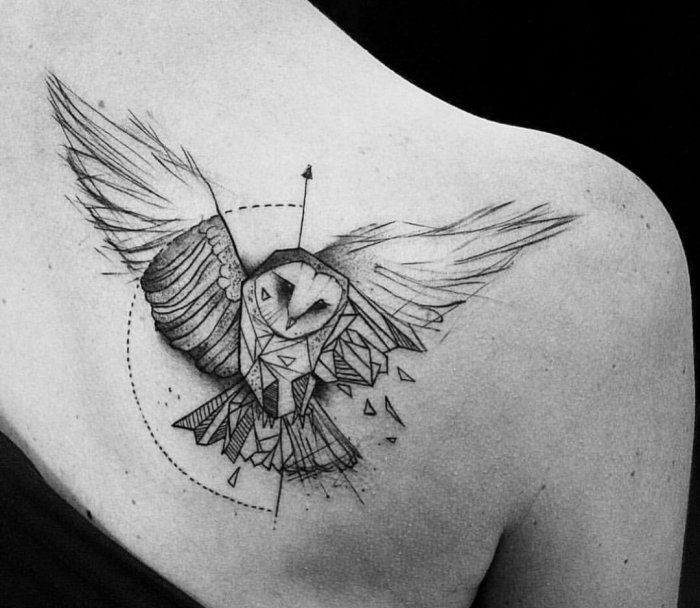 татуировка сова