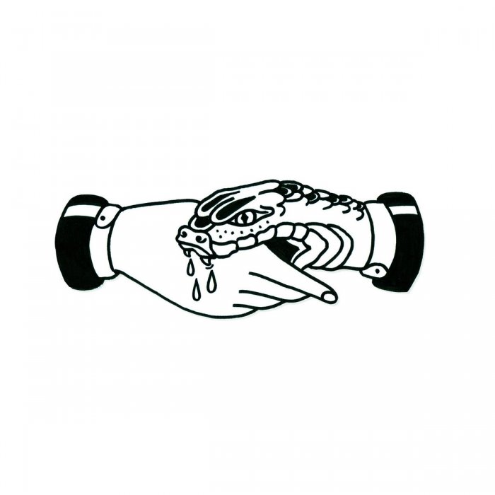 Тату рукопожатие Олд скул