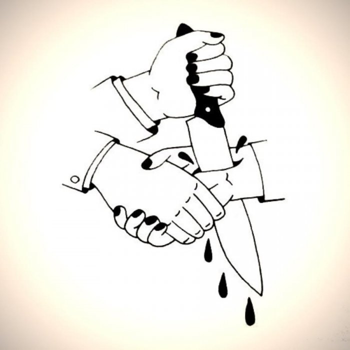 Тату пожатие рук