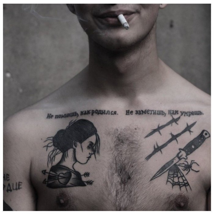 Значение уголовных татуировок