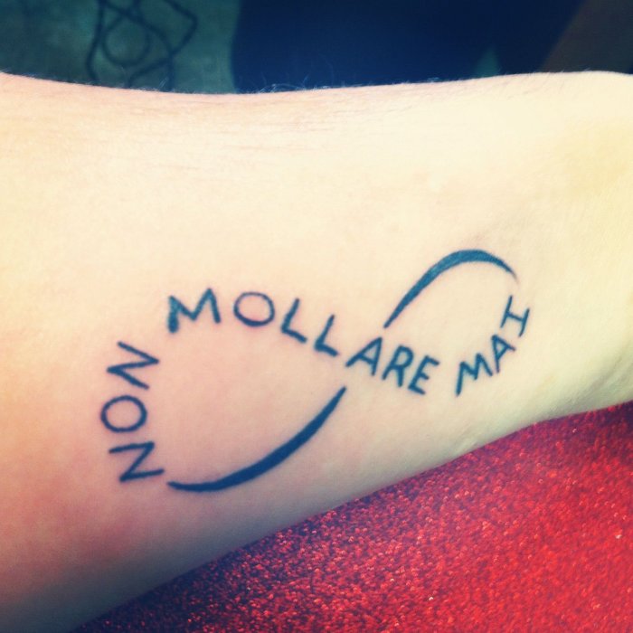 Татуировка never give up