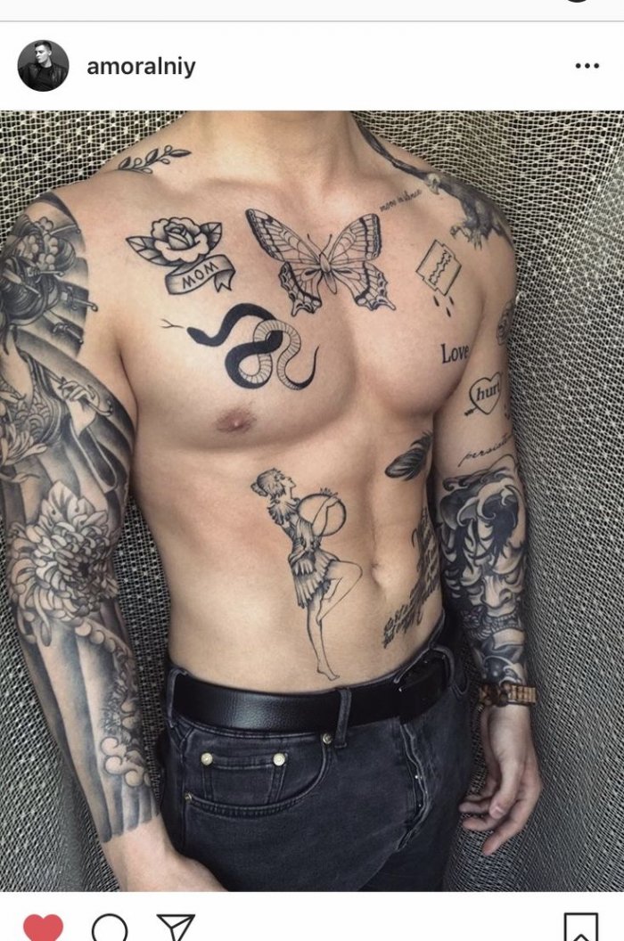 Маленькие тату на теле для мужчин